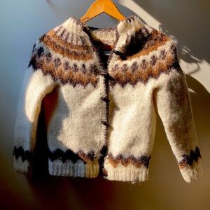 100% wool neutral cardigan